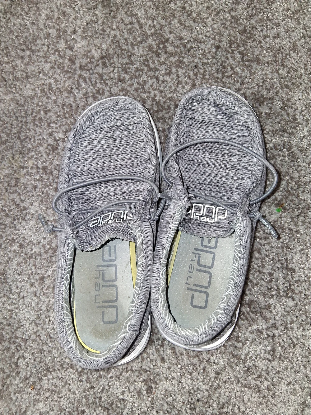 Hey Dude Kids Gray Knit Slip-On Moccasins